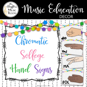 Festive Chromatic Solfege Posters - Multicultural Hands