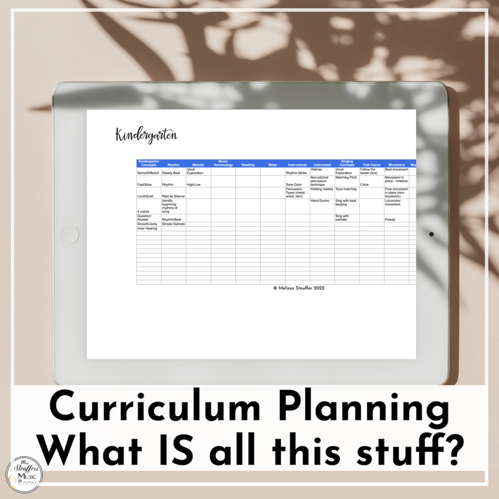 Curriculum Planning - What IS all this stuff?