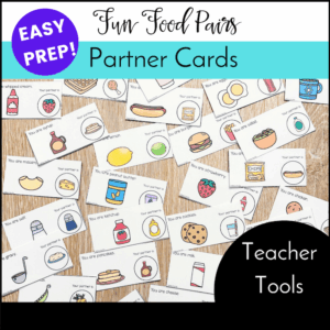 Fun Food Partner Cards for getting students into pairs