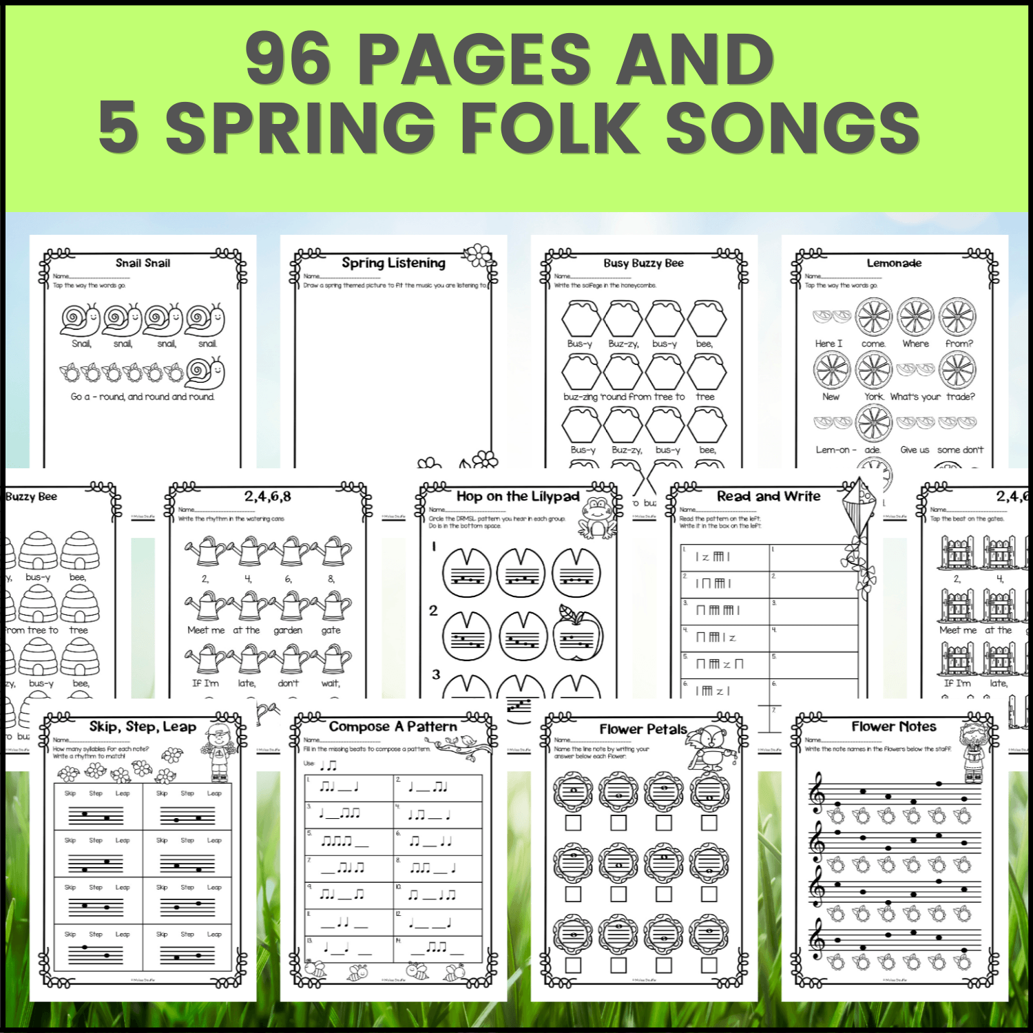 No Prep Spring Music Worksheets - Includes Sub Friendly Options! - Image 4