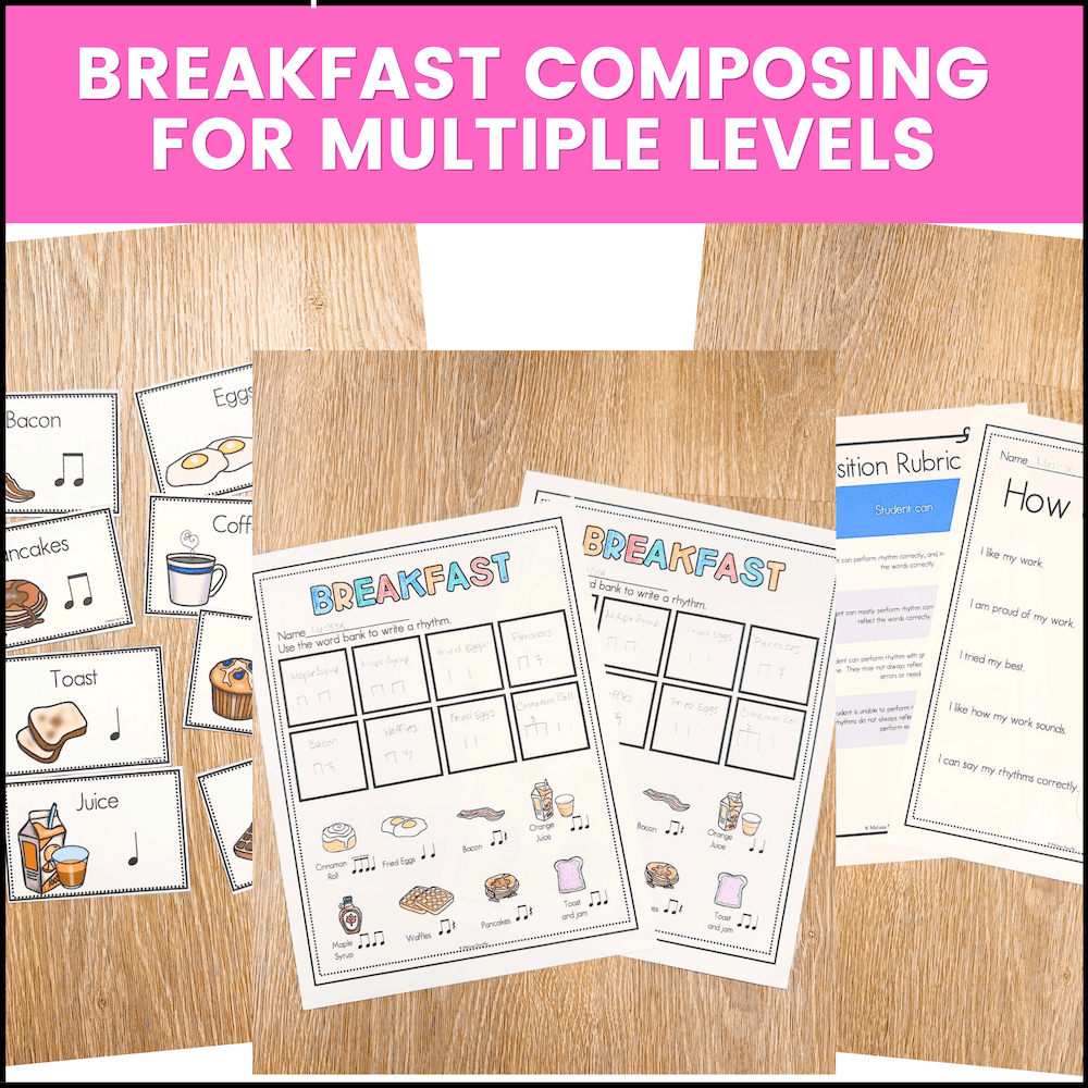 Breakfast Composing - Composition Activities for Elementary Music - Mrs ...