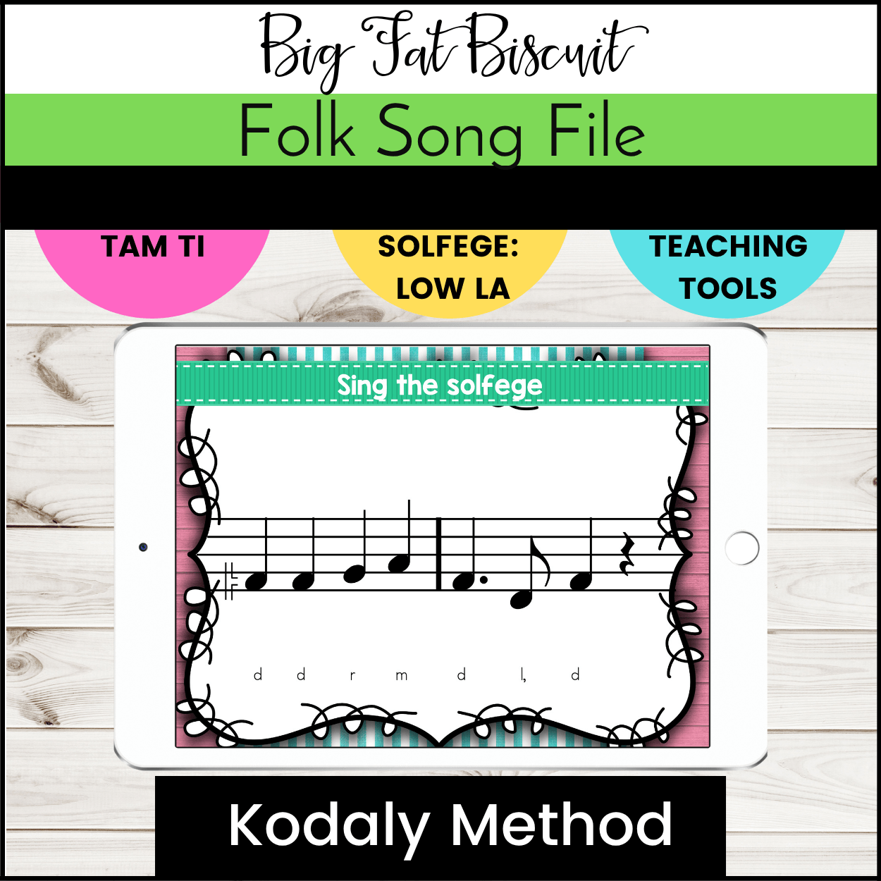 Big Fat Biscuit - Tam Ti, Solfege Low La - Kodaly Method Folk Song - Image 2